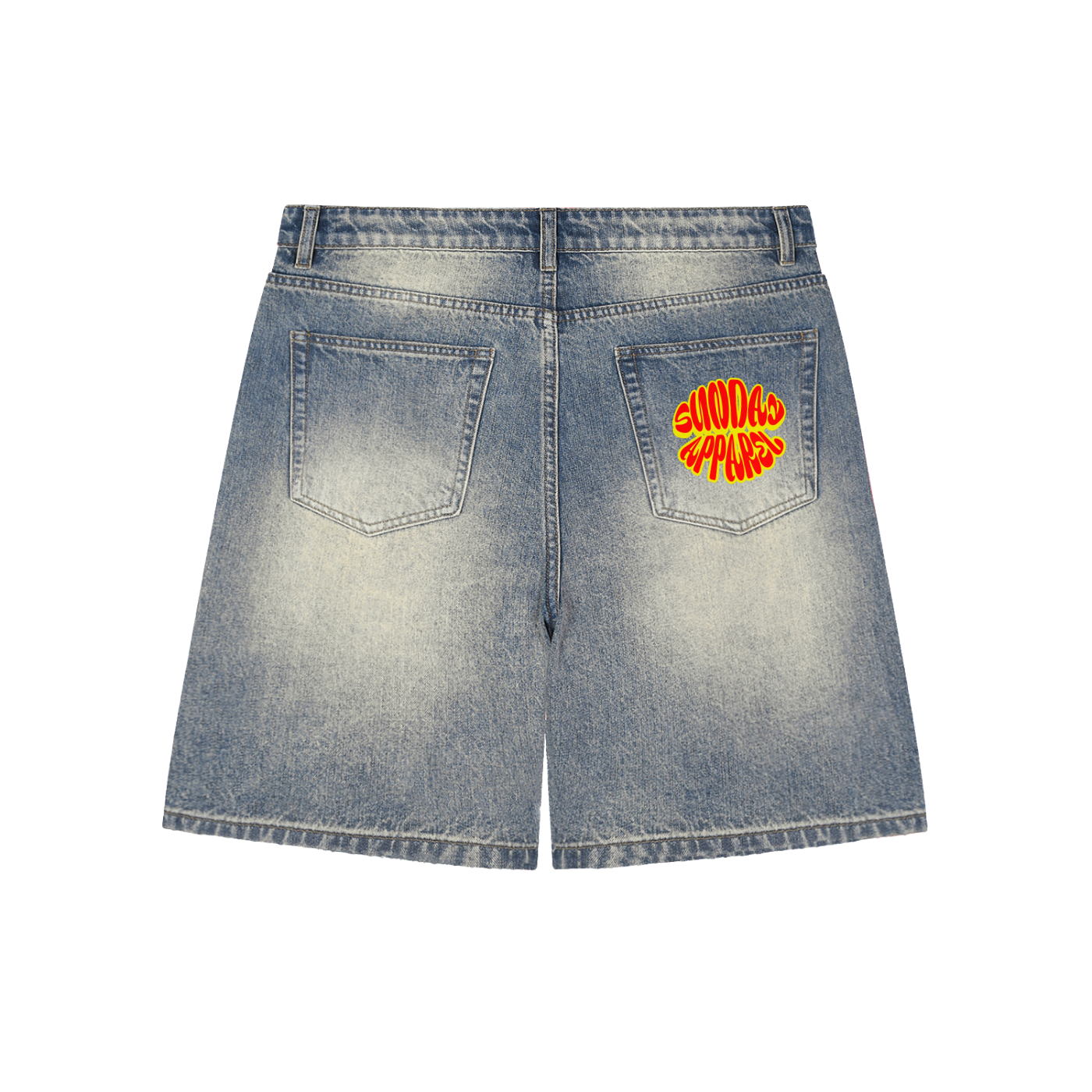 Faith over Fear Baggy Denim Shorts
